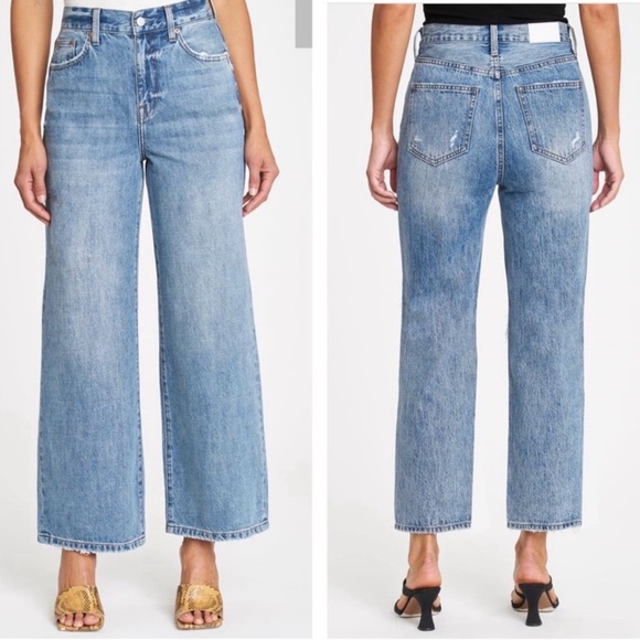 pistola Denim - pistola Light Blue High-Rise Wide Leg Jeans